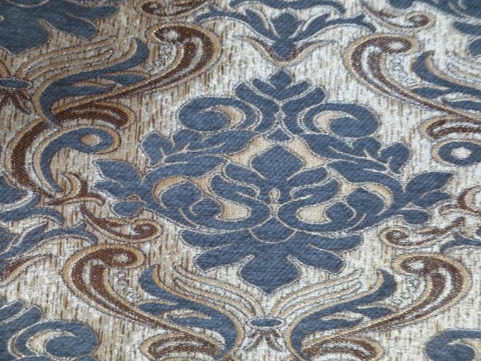 Sofa Fabric Upholstery Curtain Manufacturer 100 100 Polyester Jacquard Yarn Dyed Chenille Blue Upholstery Fabric
